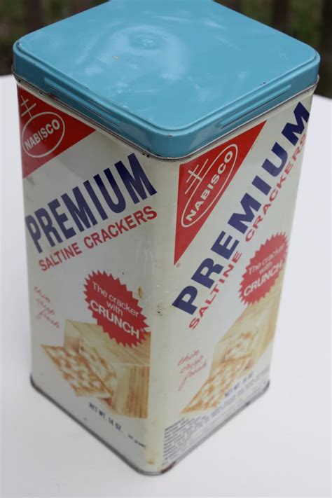 vibtage saltine cracker metal box|Vintage 1969 Nabisco Premium Saltine Cracker Metal Tin 4.